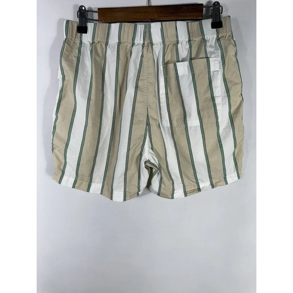 Onia Men's Small Multicolor Striped Poplin Pajama Shorts - Picture 9 of 10